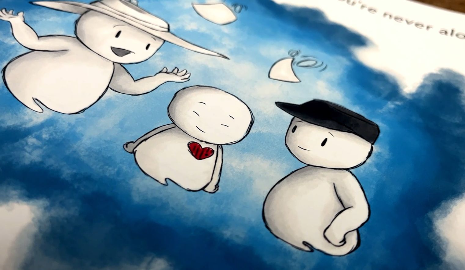 Three characters together from Please Don’t Feed the Fears